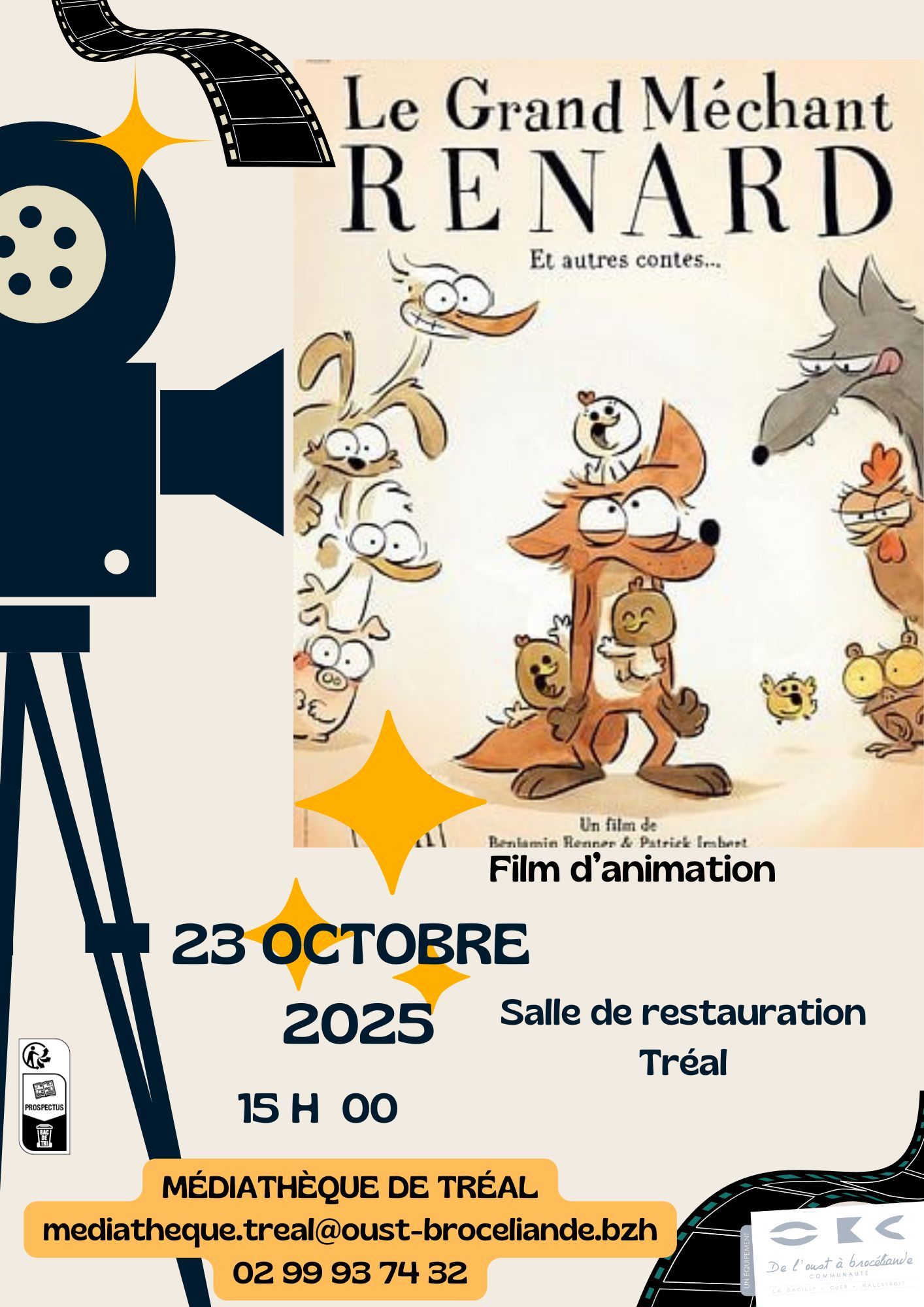 Projection film Le grand mechant renard